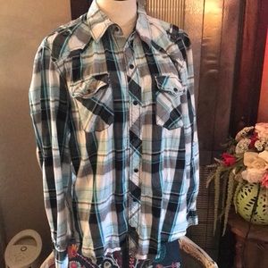 BKE western button down shirt